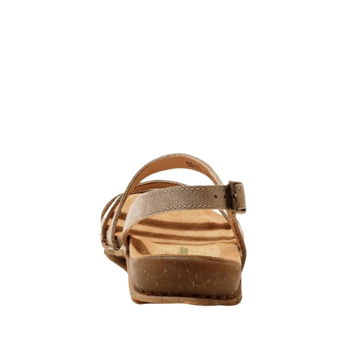 El Naturalista Piedra Embellished Leather Block Sandals with Buckle