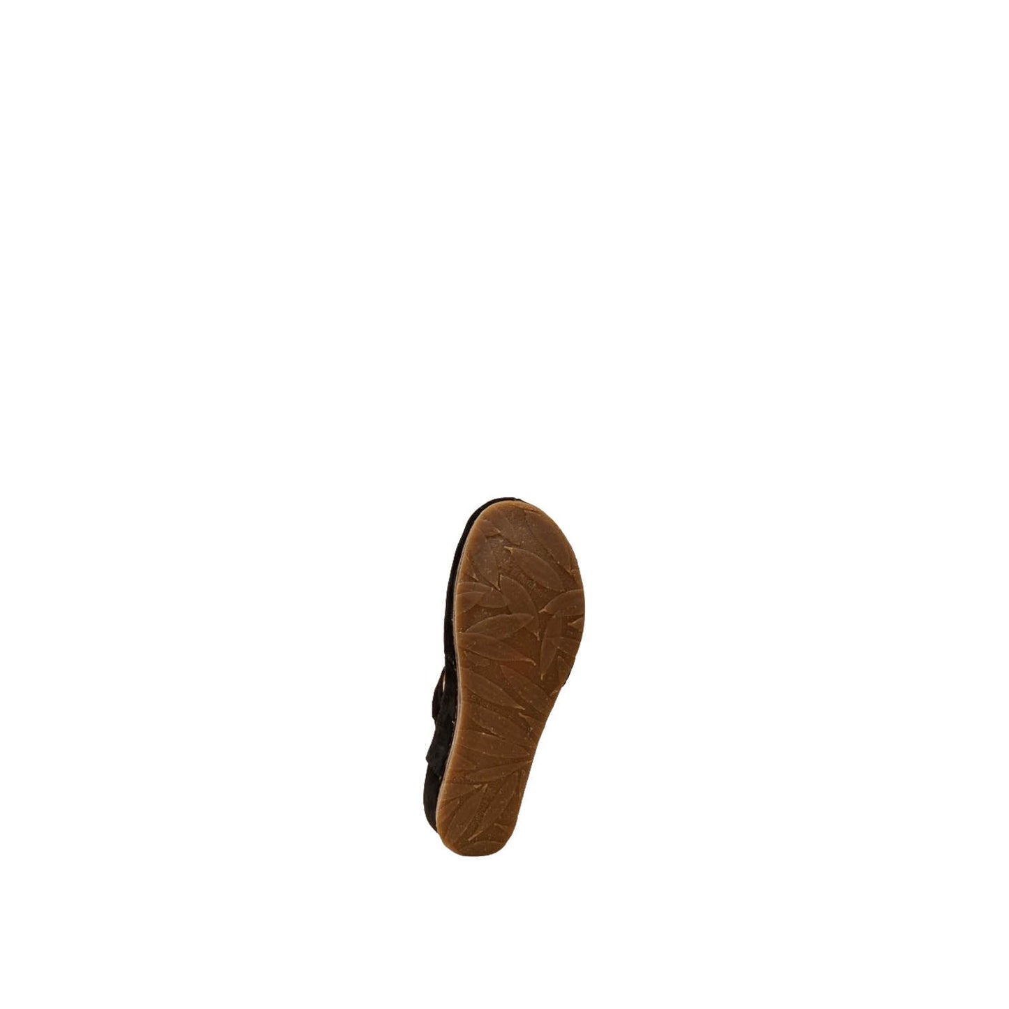 El Naturalista Black Embellished Leather Block Sandals with Buckle
