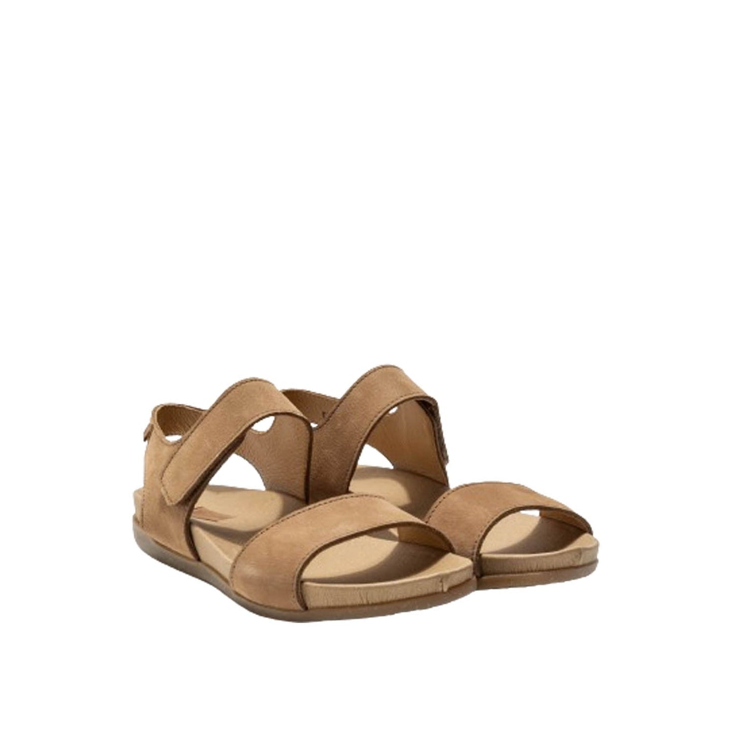 El Naturalista Honey Embellished Leather Block Sandals with Buckle