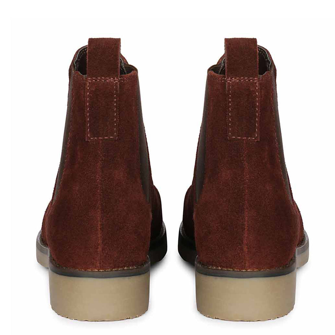 ViviBlu Wine Suede Ankle Boots