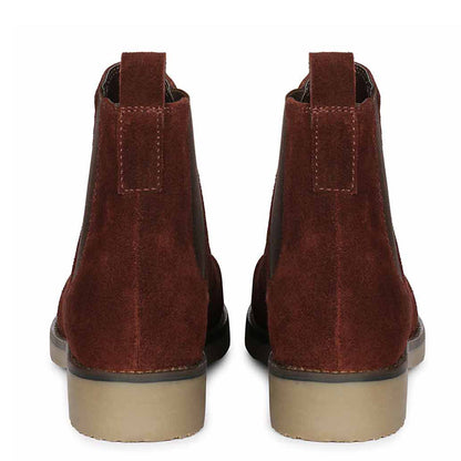 ViviBlu Wine Suede Ankle Boots