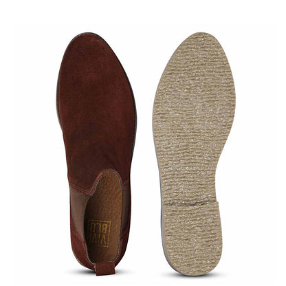 ViviBlu Wine Suede Ankle Boots
