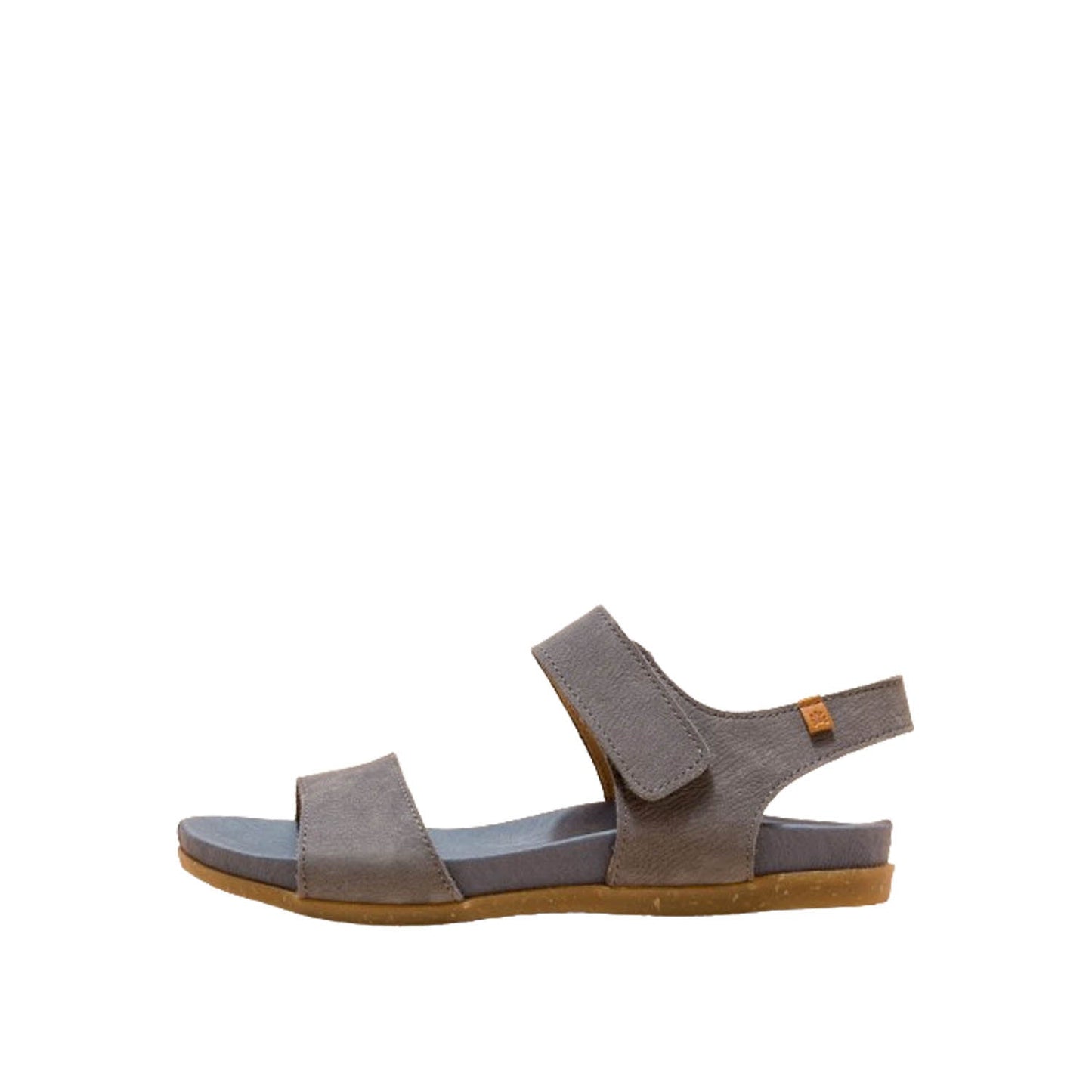 El Naturalista Vaquero Embellished Leather Block Sandals with Buckle