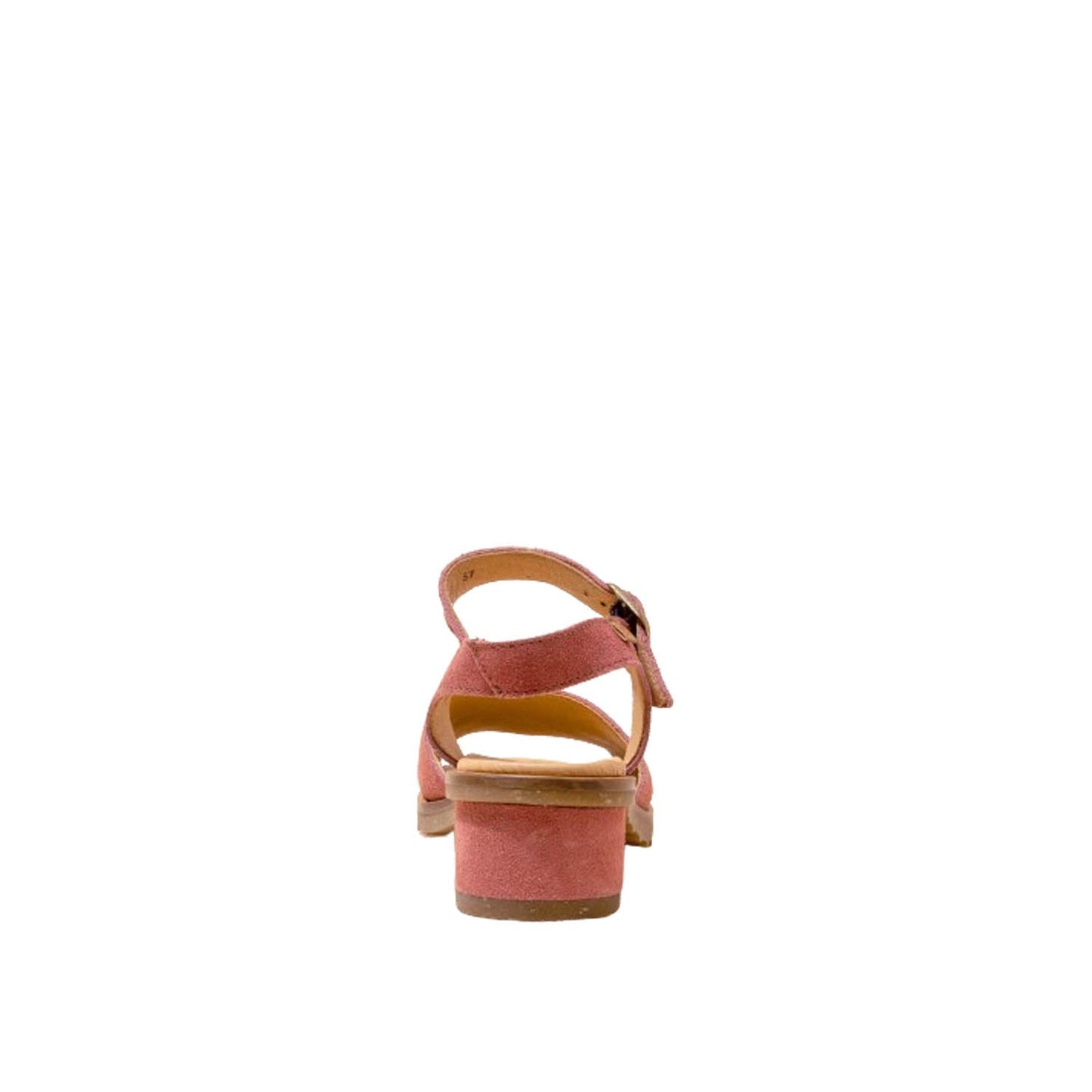 El Naturalista Loto Embellished Leather Block Sandals with Buckle