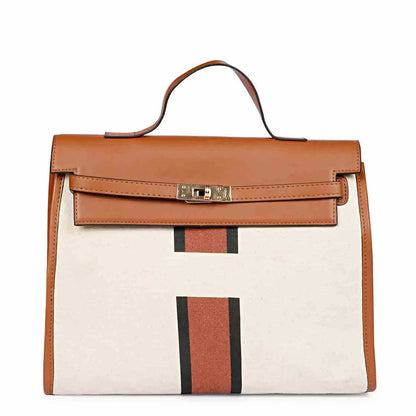 Favore Leather Off White Bucket Handheld Bag