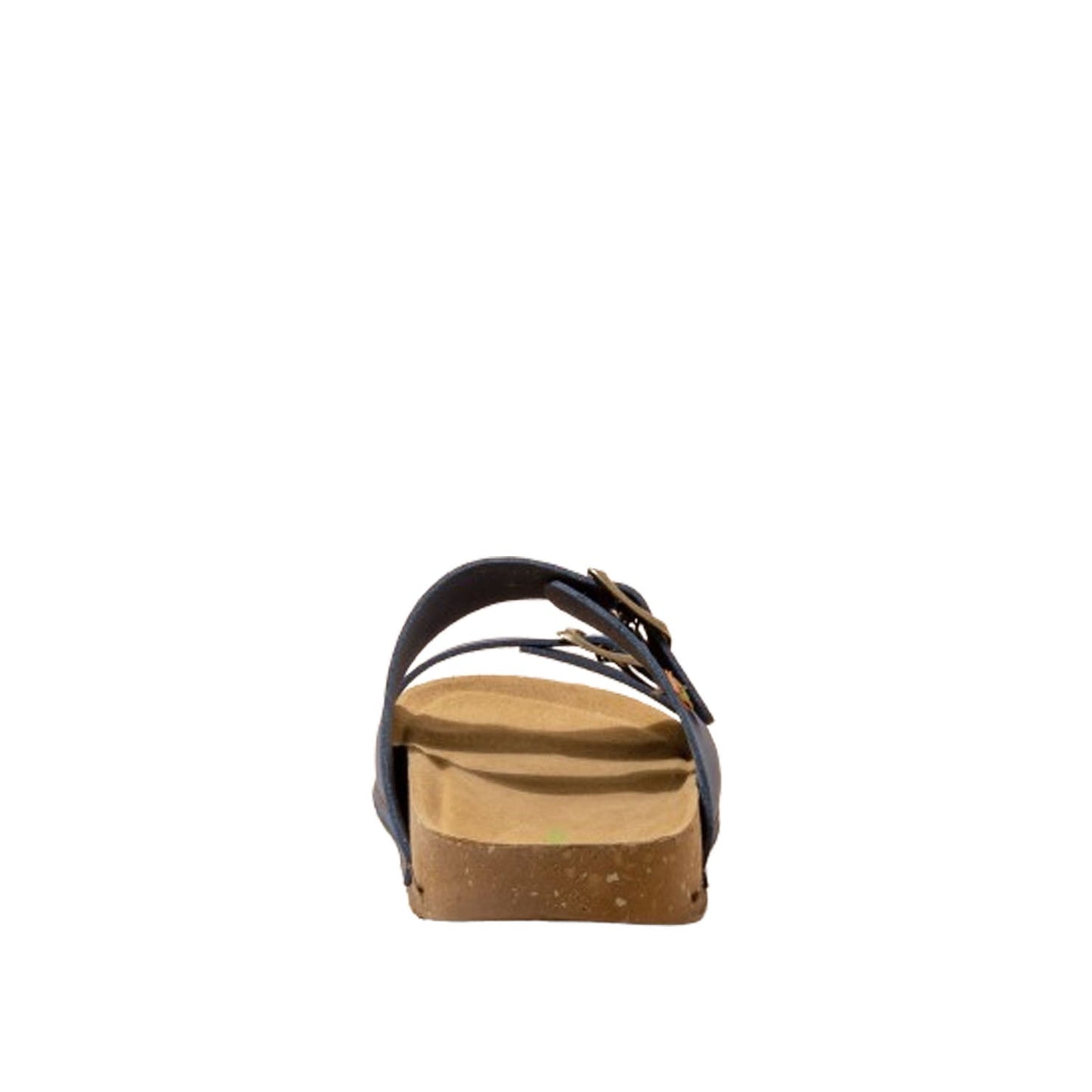 El Naturalista Ocean Embellished Leather Block Sandals with Buckle