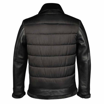 Saint Denis Black Leather Men's Jackets