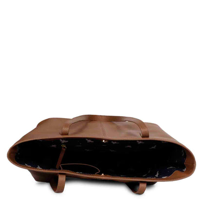 Favore Dark Brown Leather Structured Shoulder Bag