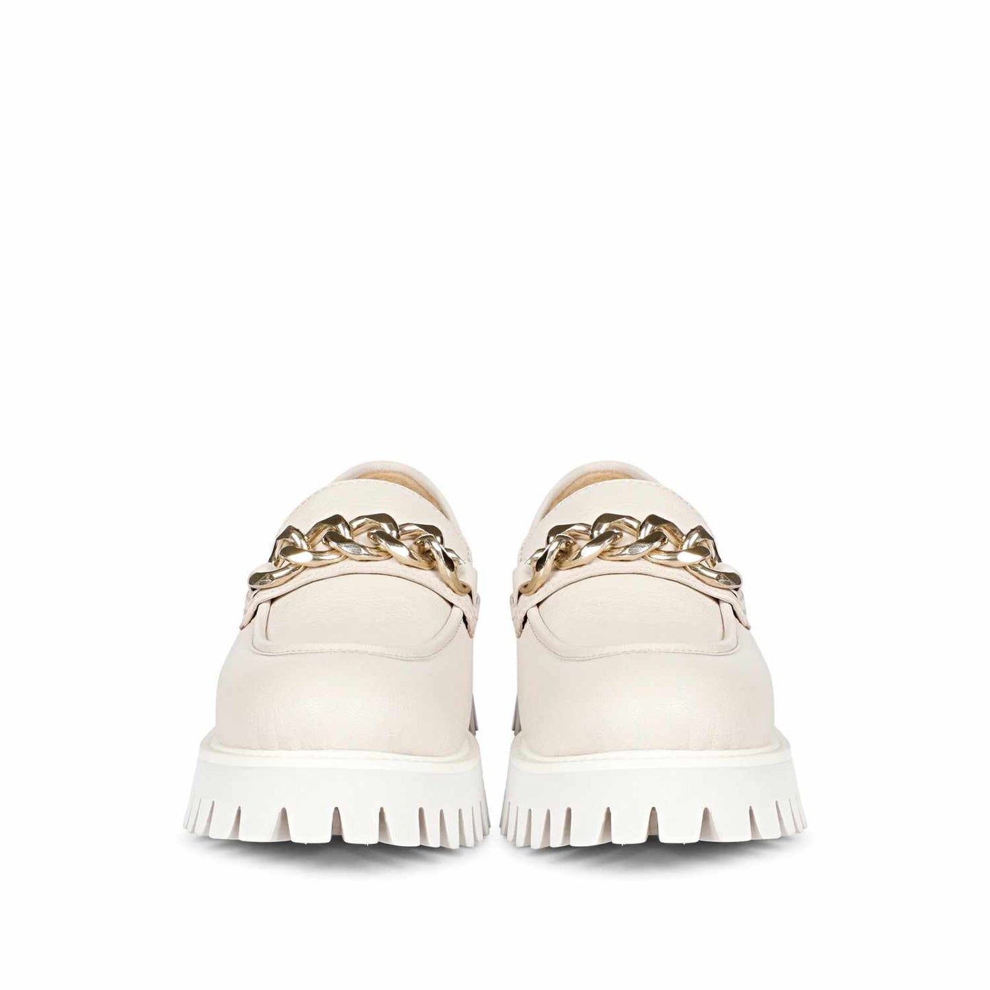 Off-White Leather Moccasins - Saint Clara Collection: Stylish and comfortable shoes