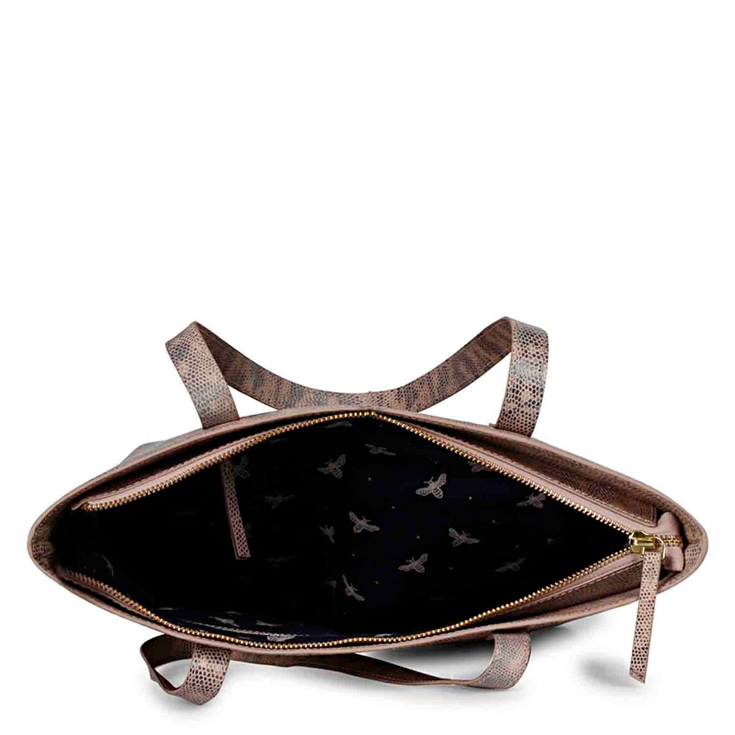 Favore Textured Peach Leather Structured Shoulder Bag With a Small Pouch