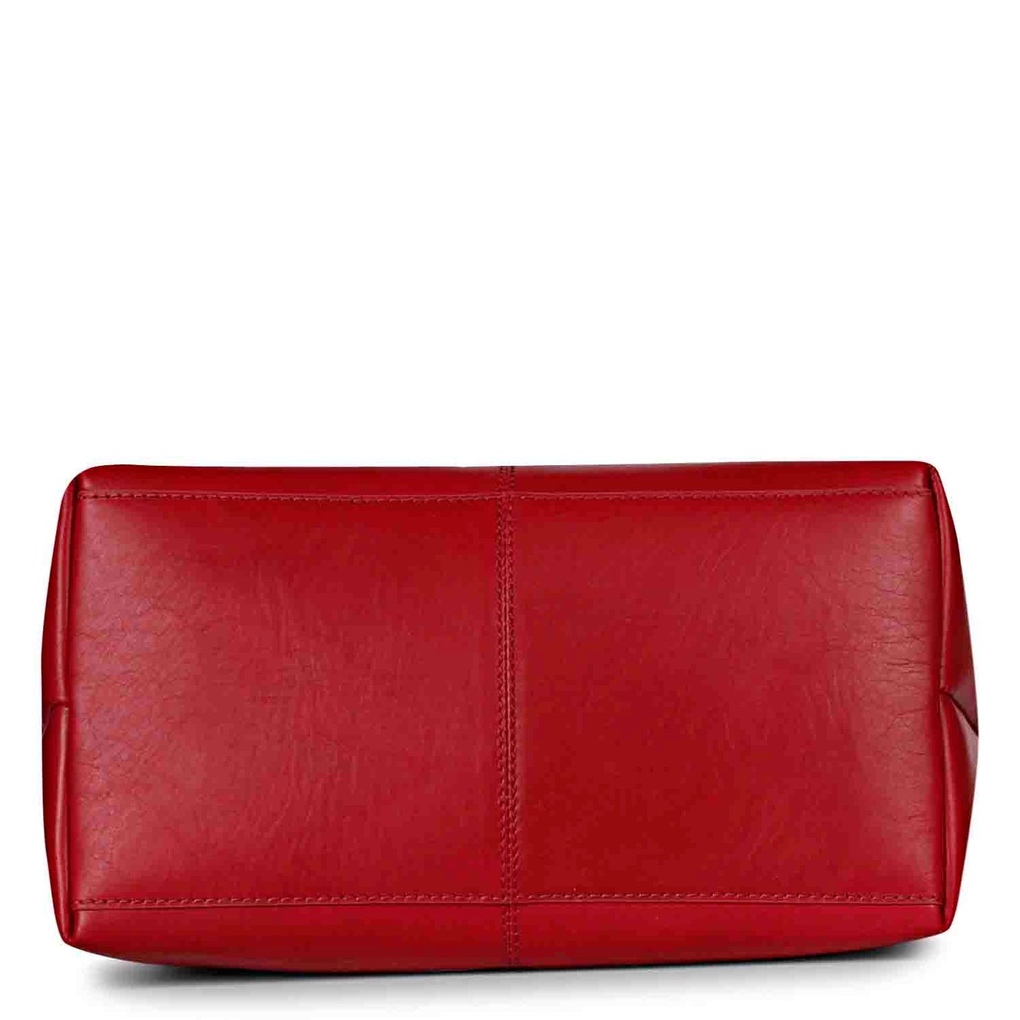 Favore Red Leather Oversized Structured Hobo Bag
