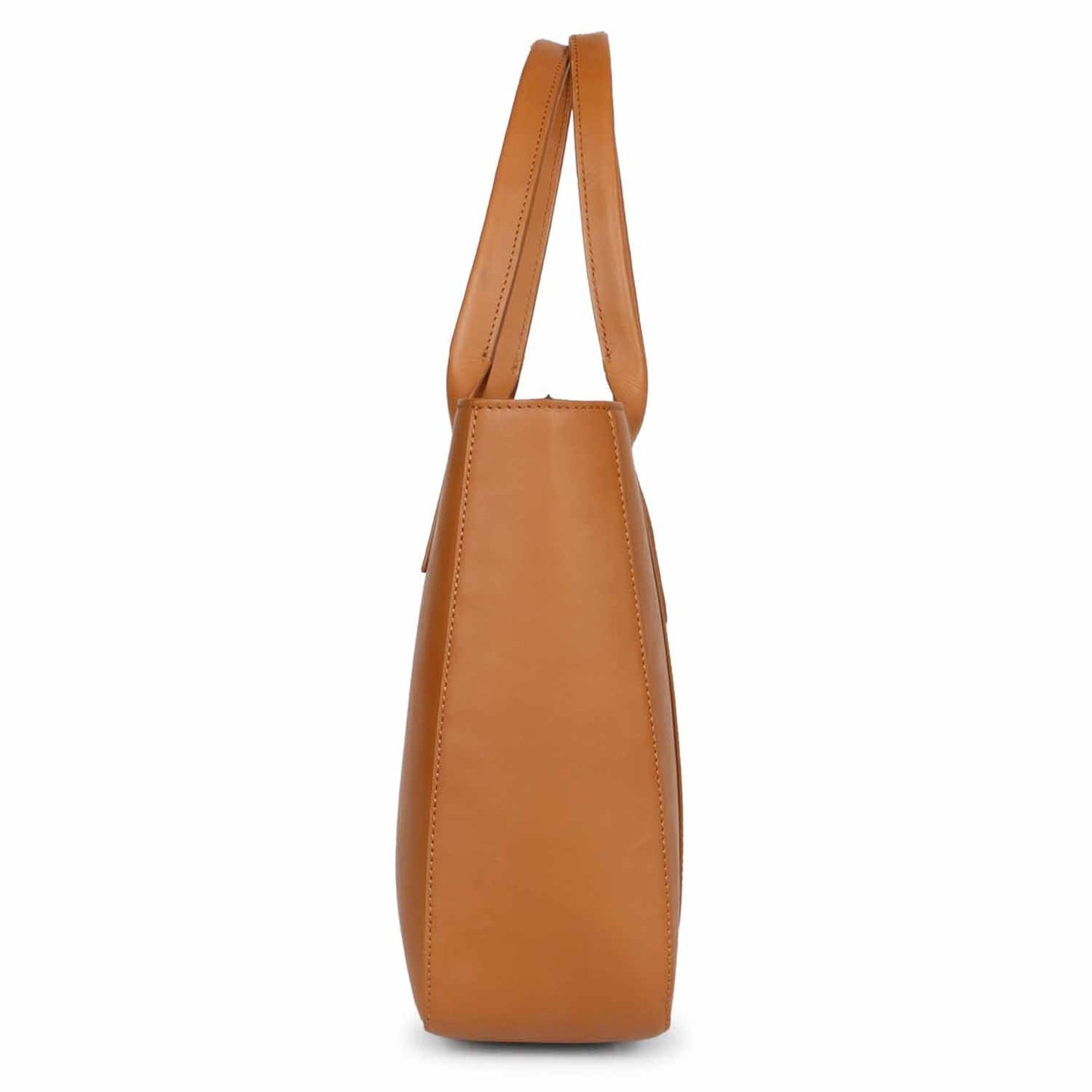 Favore Brown Leather Oversized Structured Gorgeous Handheld Bag