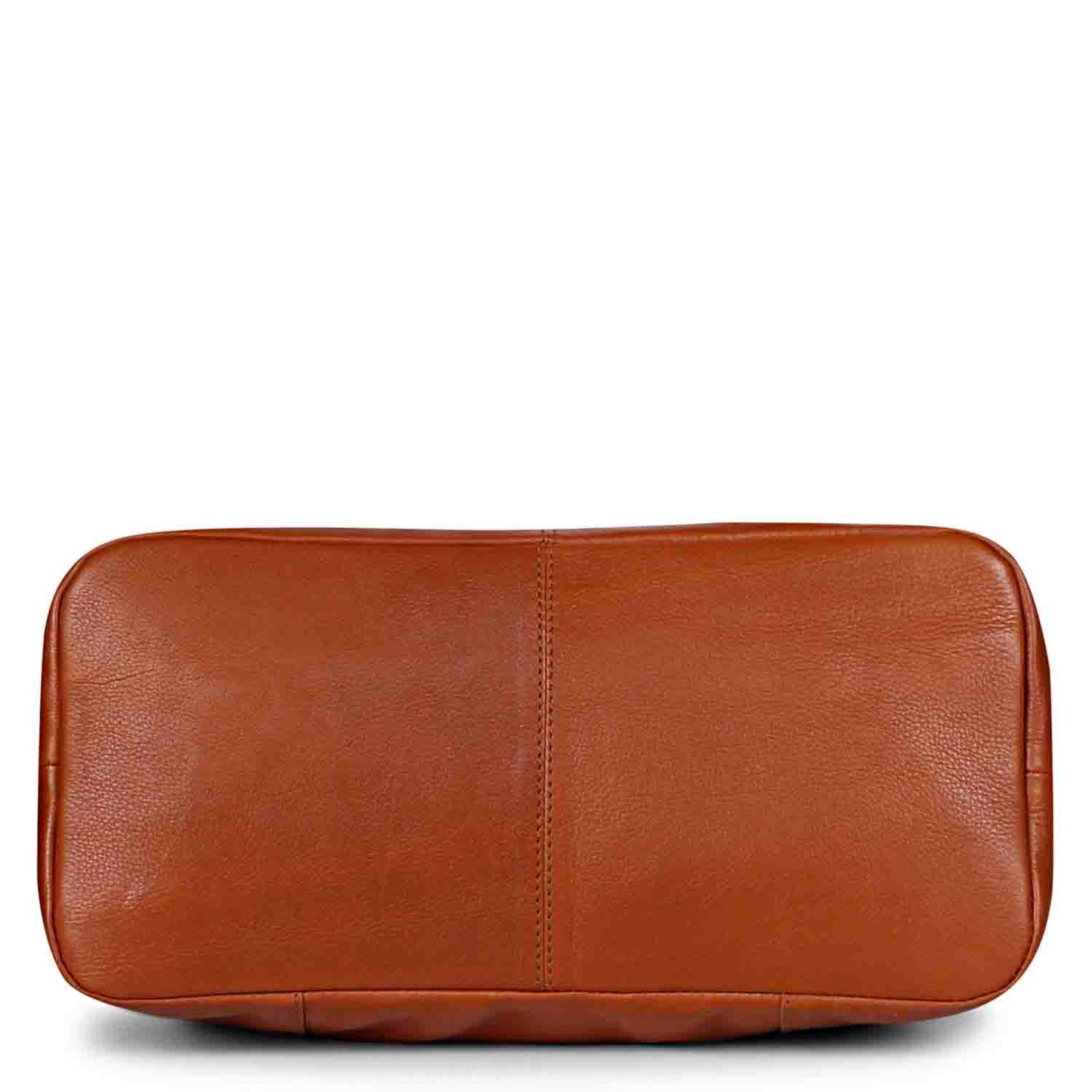 Favore Tan Leather Oversized Structured Hobo Bag