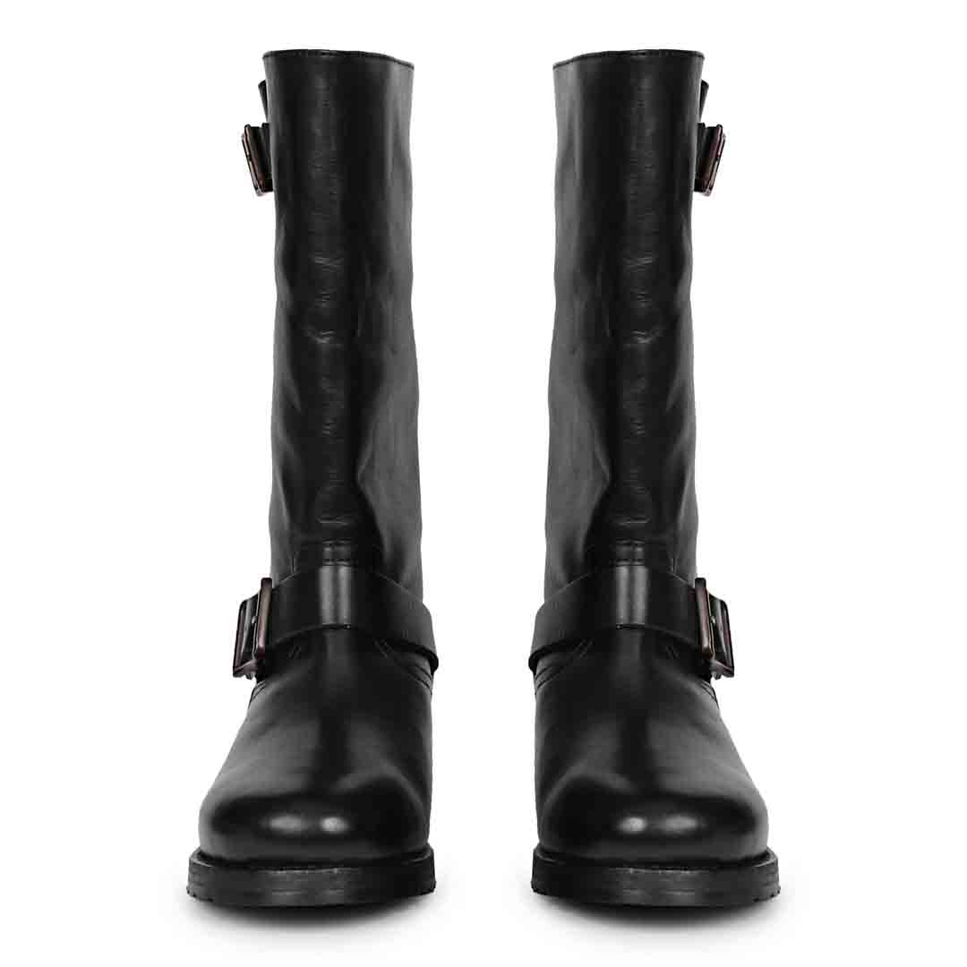 Saint Adette Black Leather Calf Boots