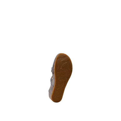 El Naturalista Vaquero Embellished Leather Block Sandals with Buckle