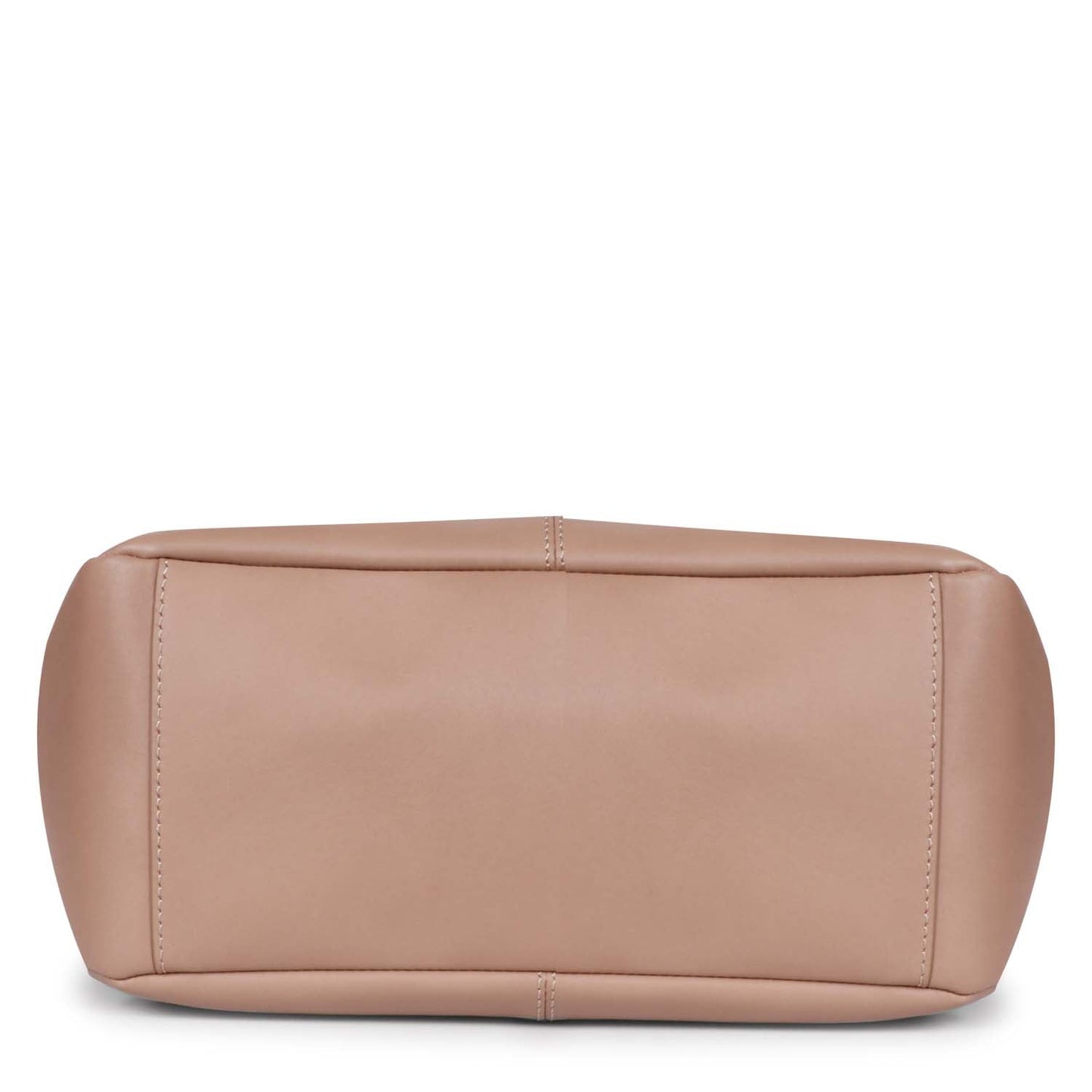 Favore Peach Leather Structured Shoulder Bag