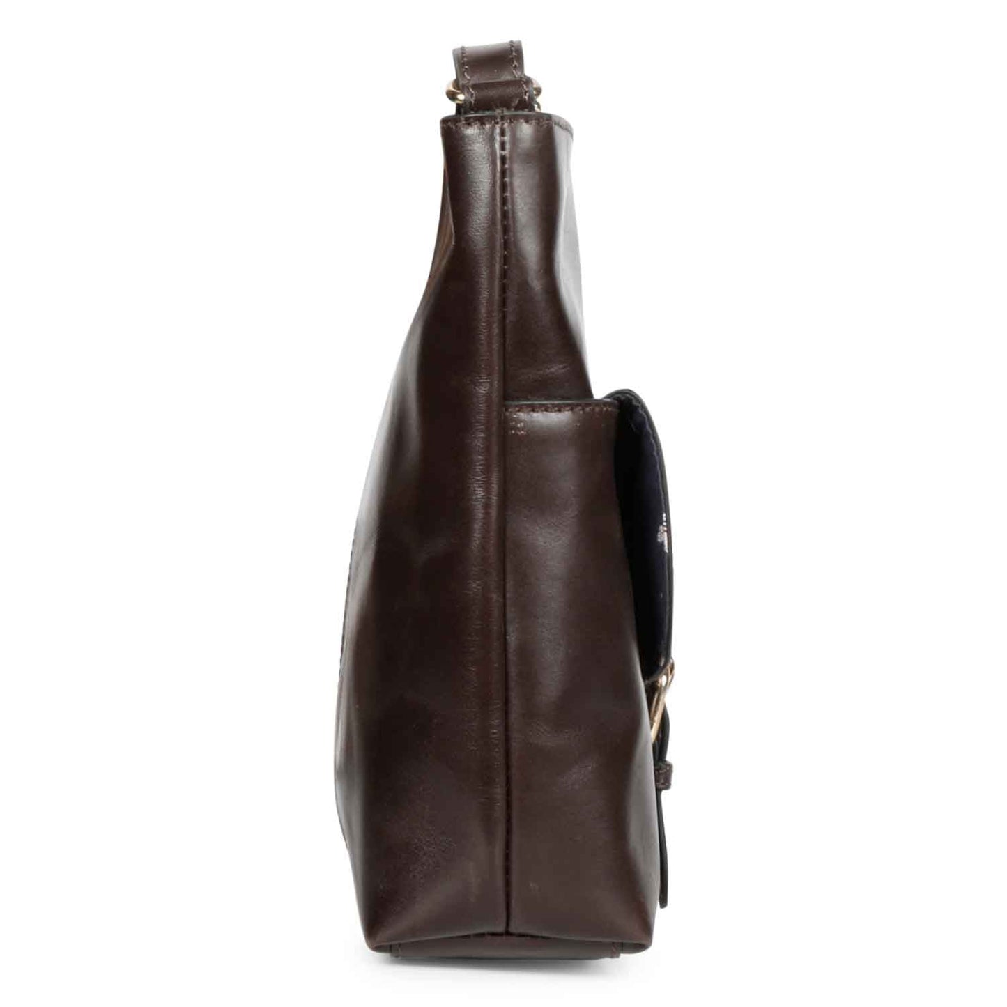 Favore Dark Brown Women Leather Structured Sling Bag