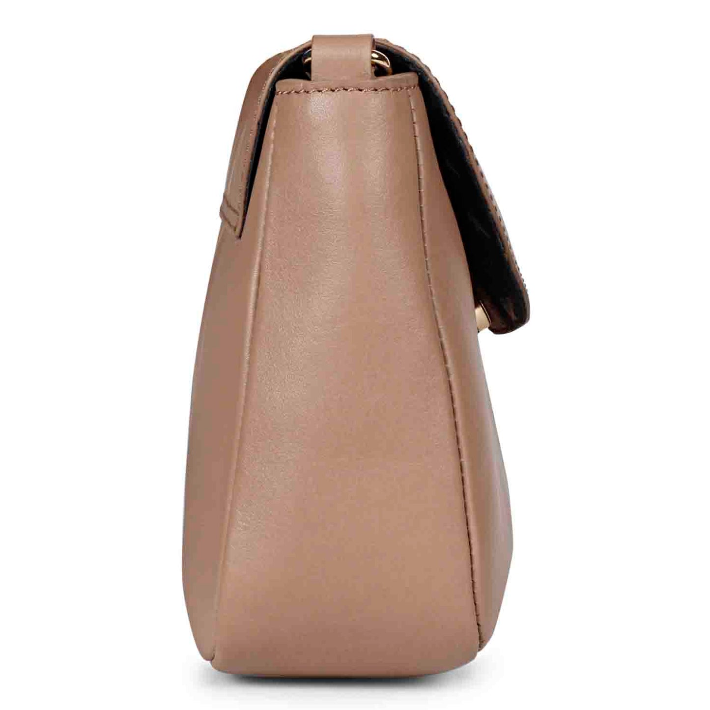 Favore Peach Womens  Leather Structured Sling Bag