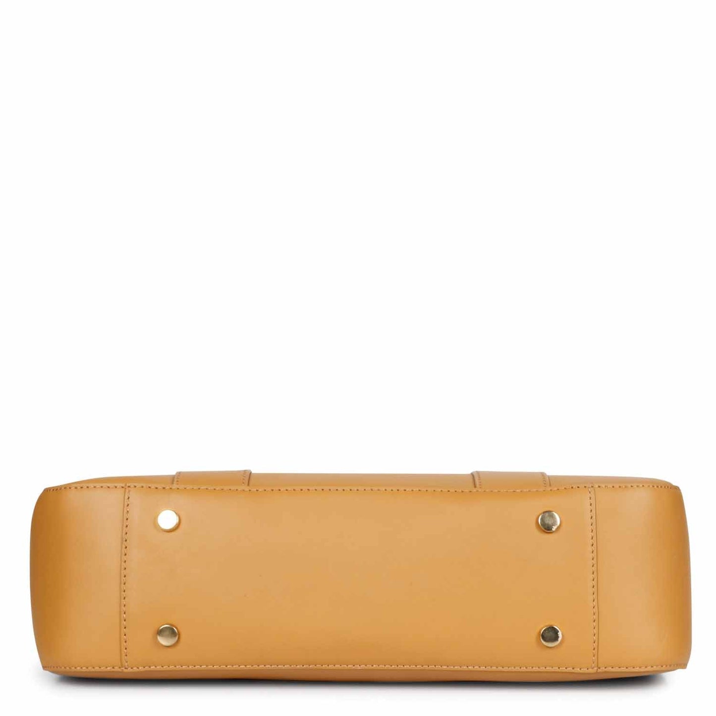Favore Tan Leather Oversized Structured Handheld Bag