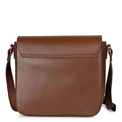 Favore Dark Brown Womens  Leather Structured Sling Bag