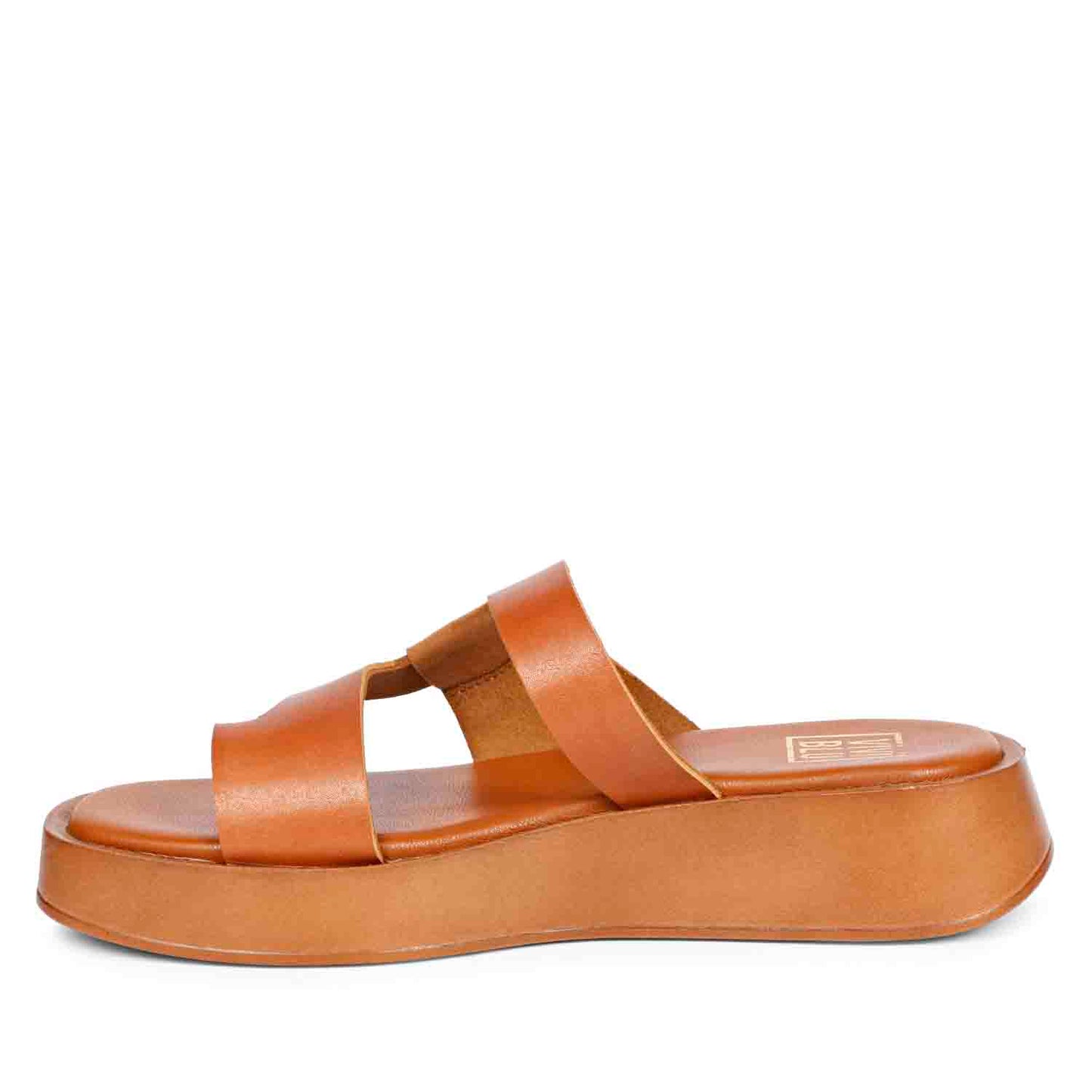 ViviBlu Tan Leather Platform Sandals