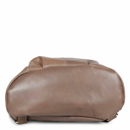 Favore Brown Leather Oversized Structured Backpacks