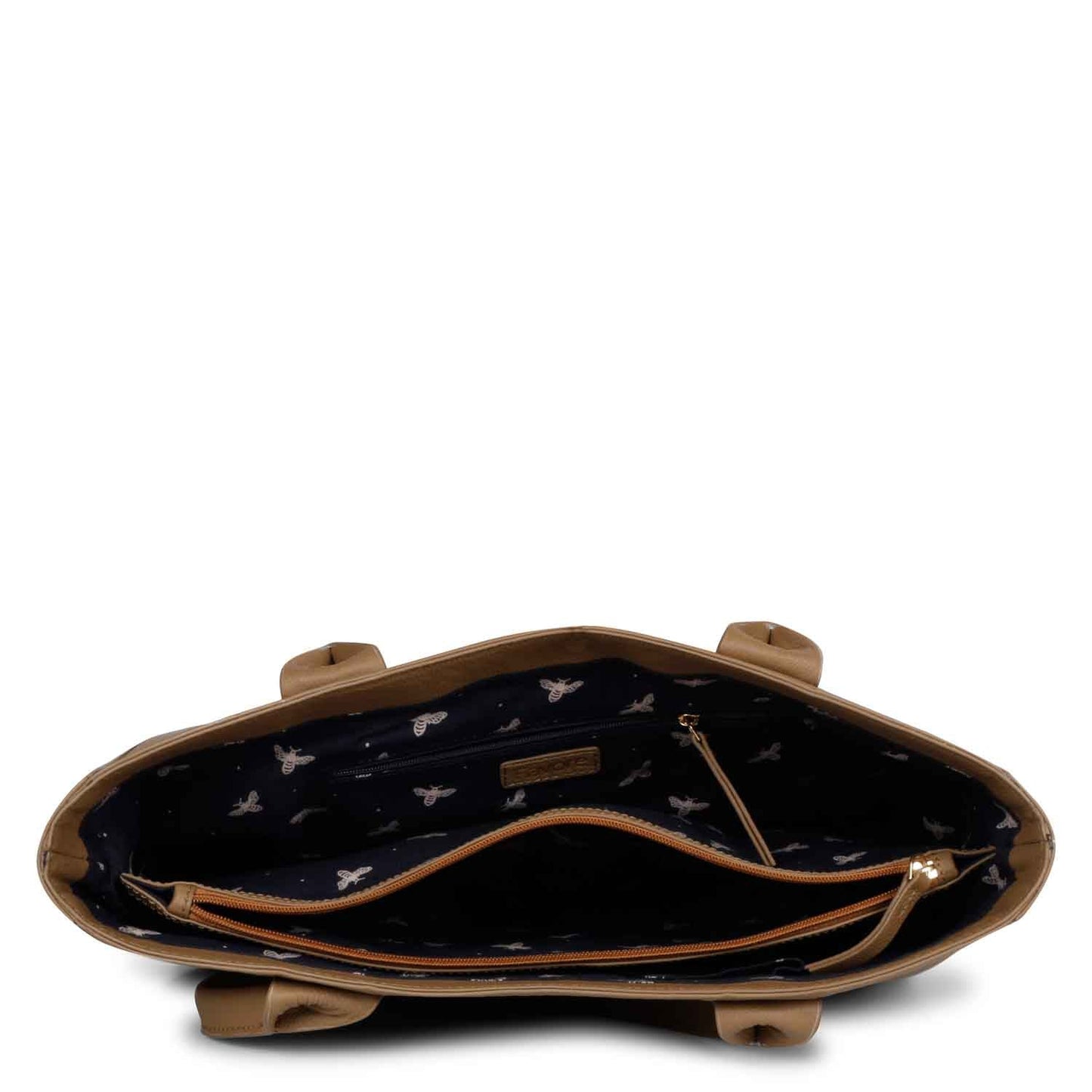 Favore Brown Leather Oversized Structured Handheld Bag