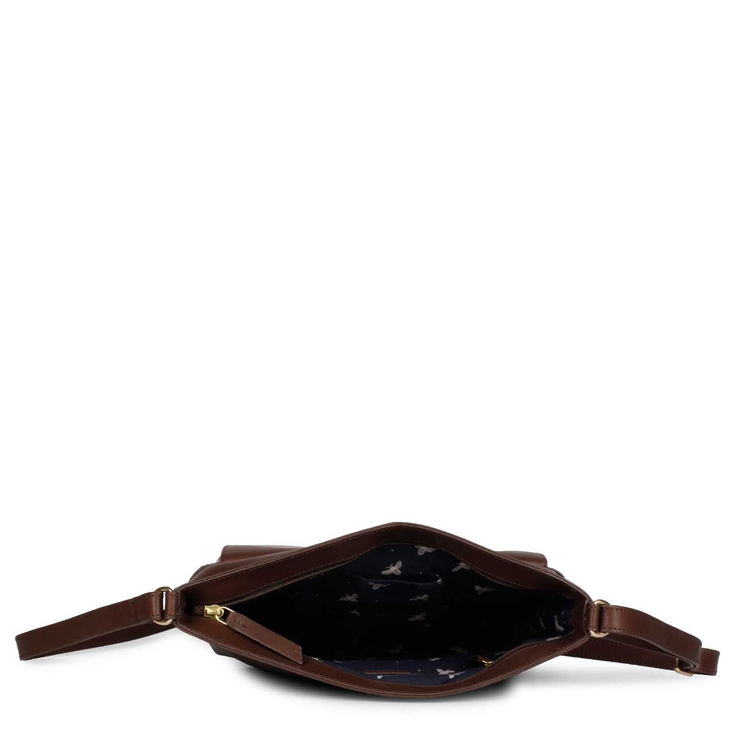 Favore Brown Womens  Leather Structured Sling Bag