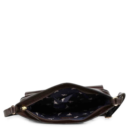 Favore Dark Brown Women Leather Structured Sling Bag
