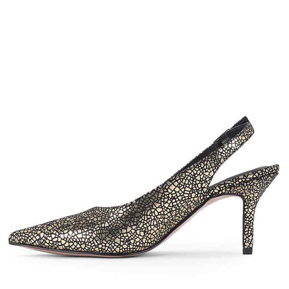 Saint Callie Metallic Gold Leather Pumps