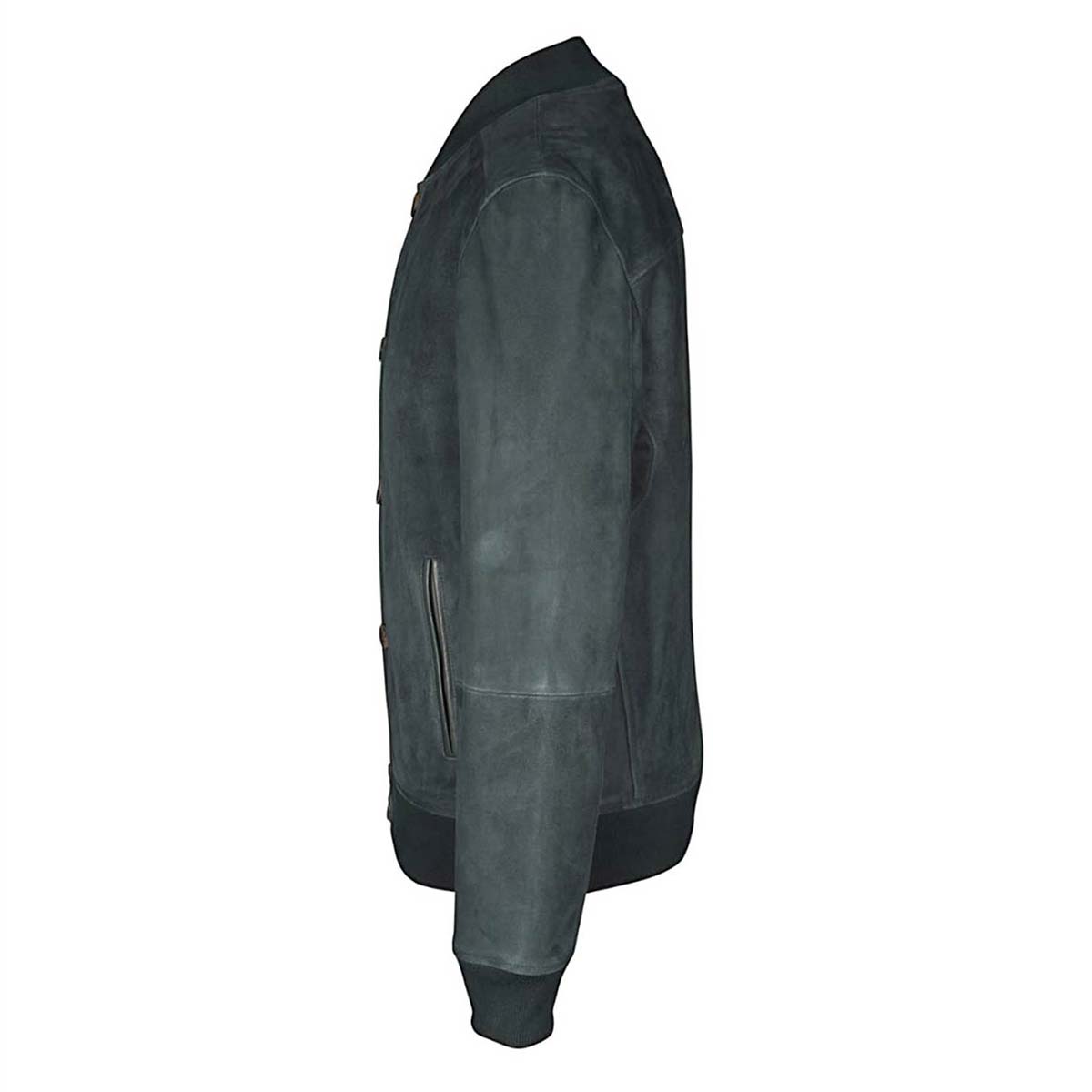 Saint Carlo Green Suede Bomber Jacket