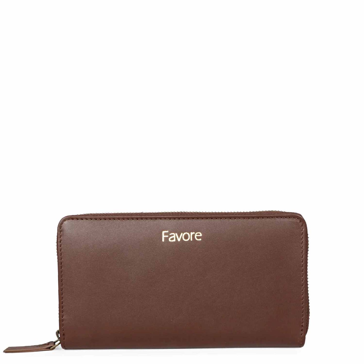 Favore Brown Leather Purse Clutches