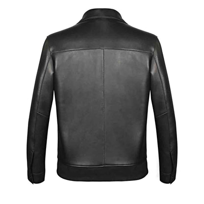 Saint Dion Black Leather Men's Jackets