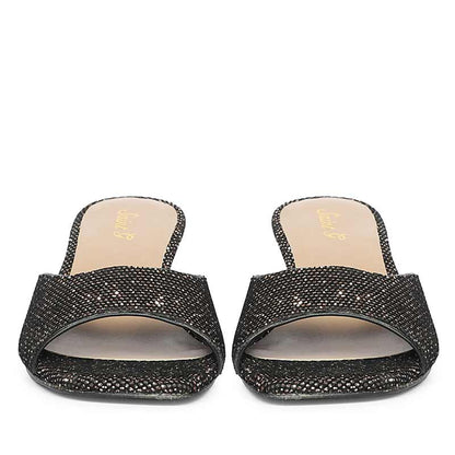 Saint Lorelei Burgundy Glitter Kitten Heels
