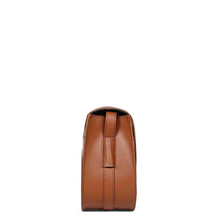 Favore Tan Womens  Leather Structured Sling Bag