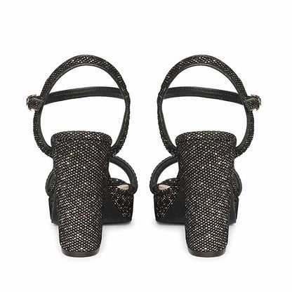 Saint Merrily Pewter Glitter Block Heels
