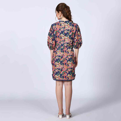 Saint Solene Womens Multi Cotton Lining Short Dress