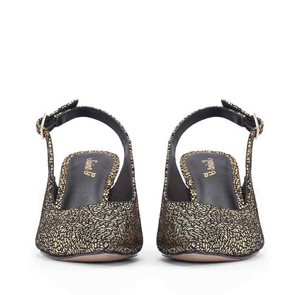Saint Callie Metallic Gold Leather Pumps