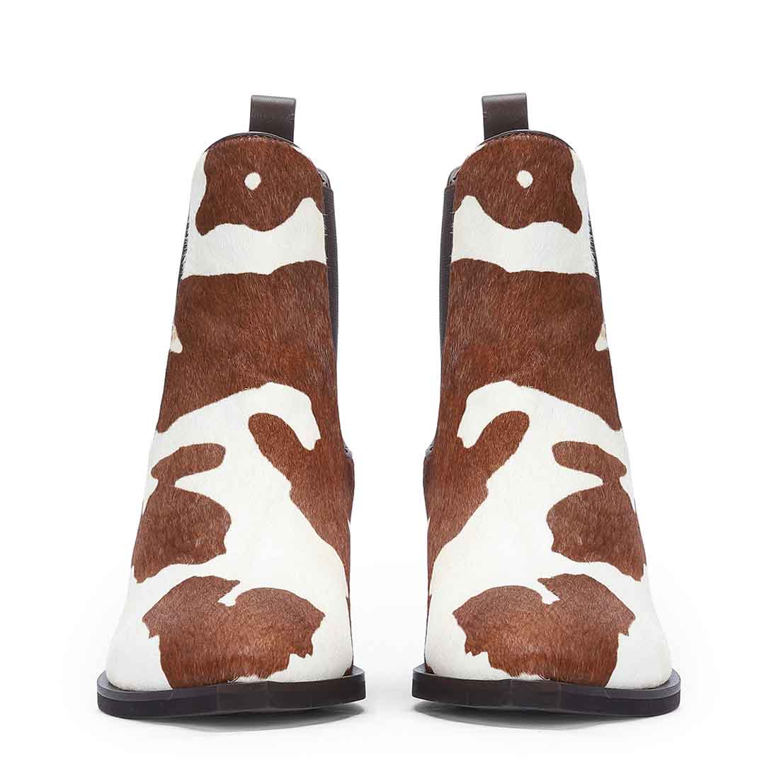 Saint Morrison Cloud Pony Hair Leather Ankle Boots