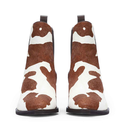 Saint Morrison Cloud Pony Hair Leather Ankle Boots
