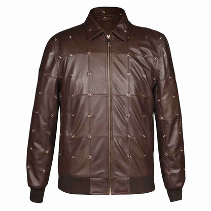 Saint Joshua Chocolate Brown Leather Men's Jackets