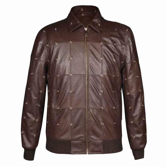 Saint Joshua Chocolate Brown Leather Men's Jackets