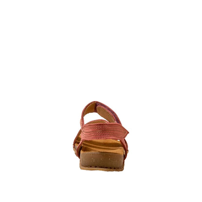 El Naturalista Loto Embellished Leather Block Sandals with Buckle