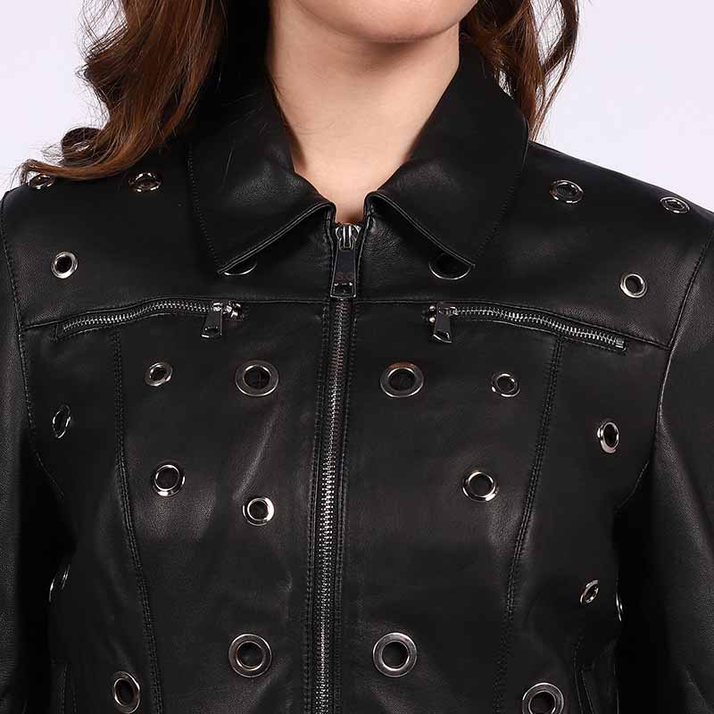 Saint Bryony Women Black Leather jacket