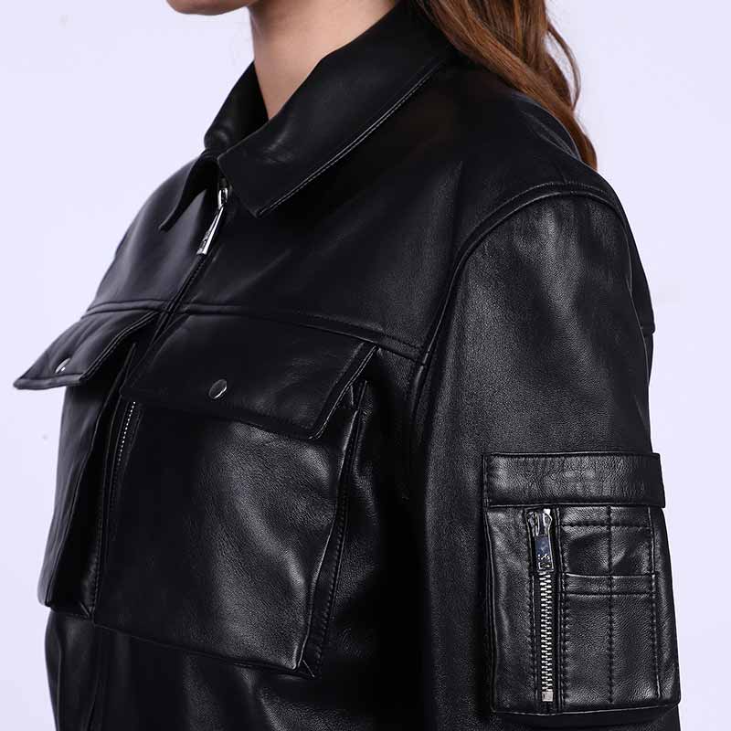 Saint Rosine Women Black Leather Jackets