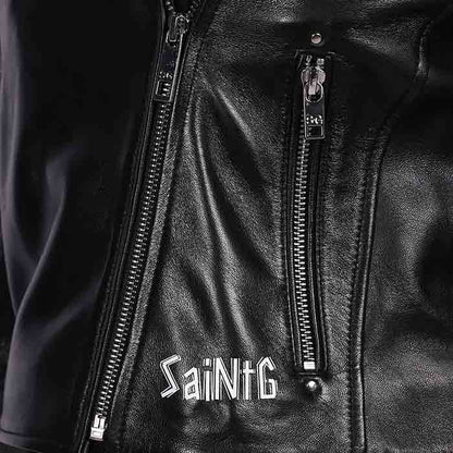 Saint Saira Black Leather Women Jackets