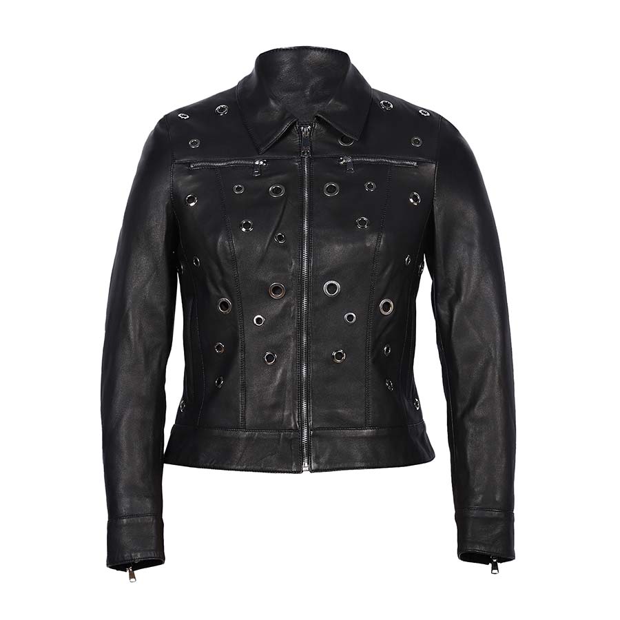 Saint Bryony Women Black Leather jacket