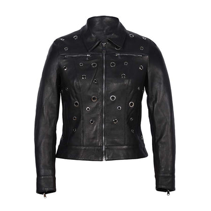 Saint Bryony Women Black Leather jacket