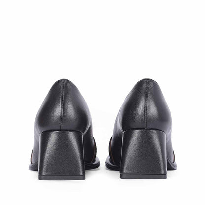 Saint Mirielle Black Leather Moccasins