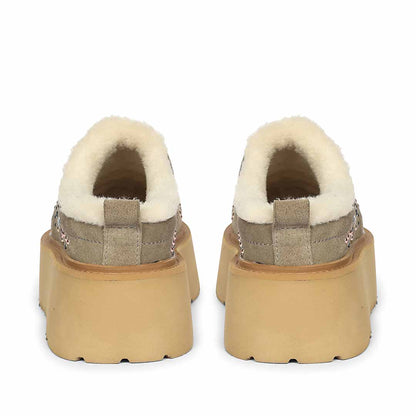 Saint Glaressa Studded Platform Suede Leather Slip-Ons